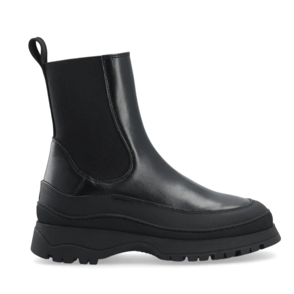 LÄST Dawson Black Leather Chelsea Boot Size EU 37 US 7